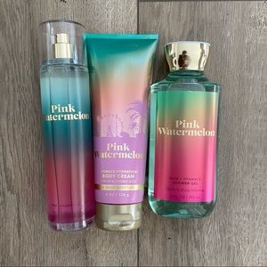 BBW Pink Watermelon Body Scent Shower Gel Body Lotion Bundle